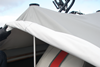 The boat cover support system includes extendable support poles