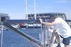 Barton Marine's system enables easy lowering and raising of the Balpha Mast