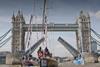 The victorious 'Henri Lloyd' led the Clipper fleet through Tower Bridge