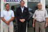 Henk Van Der Sloui and Aart Van Der Sluis from Craftsman Marine with David Dalgleish, WaterMota sales director, in the middle