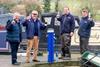 (l-r) Graham Newman, general manager and Tim Coghlan, MD of Braunston Marina with Rolec engineers Andy Chapman and Jamie Yarnold Photo: Mike Baker