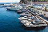 Superyachts moored at the Yacht Club de Monaco marina