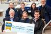 Sir Robin Knox-Johnston presented the Sea-Hear-Discover project with a cheque for £5,000
