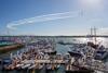 The Red Arrows flew over Europe’s largest purpose built marina for the Southampton Boat Show. Photo: Rob Stothard