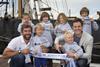 Four of the Andrew Simpson Sailing Foundation school ambassadors and Andrew’s two sons, Freddie and Hamish, helped open the Show