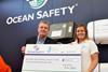 Ocean Safety presented a cheque for £500 to the Ellen MacArthur Cancer Trust at this year's PSP SBS