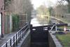 One of the old composite metal gates has been replaced with a new oak lock gate at Marbury