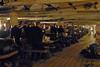 The diners sat for a square meal on the gun deck of 'HMS Warrior', surrounded by the guns that made it  the most powerful ship of its day