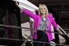 Joanna Lumley OBE opens the Sunseeker stand on the first day of LBS 2017 . Photo credit: onEdition