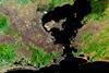 Guanabara Bay – I’m told Rio (on the left hand side) dumps the human waste from 7 million people into the bay every day…