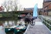 The 30-metre long pontoon is next to the Trust’s new office at Trencherfield Mill