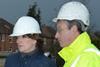 Chief executive Richard Parry shows Nicky Morgan MP – later to become Secretary of State for Education – CRT work at the Loughborough open day - photo: Waterway Images