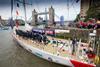 Thousands took to the banks of the River Thames to wave the Clipper Race boats off