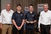 Paul Holland of Energy Solutions UK, with winning apprentices Frederick Wills and Jordan Warren from Sunseeker with Tim Davies from sponsors Navico
