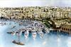 Artists' impression of the Marina Projects led plans for Manoel Island