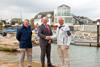 (L to R) Dick Linford, Parkstone Yacht Club president with Robert Speirs, regional director for Stepnell and Parkstone Yacht Club commodore Bryan Drake. Photo: David Harding, Sailing Scenes