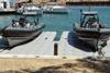 Versadock's VPS Air Assist Drive on Dock system supports vessels such as police boats