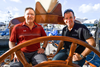 Founder Robbie Doyle and CEO Mike Sanderson onboard J Class yacht Shamrock V in Bermuda