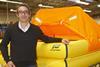Yann Cornec, Plastimo MD at the company's liferaft workshop at the factory in Lorient
