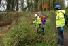 Cosgrove Lock’s towpath was un-passable before the tidy-up by BCS volunteers