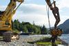 Ness Weir on the Caledonian Canal is being reinforced with 500 metres of steel piling
