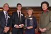 HRH presents the RYA Family Award to Richard, Irene and Edward Langford