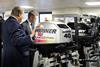 Gavin Williamson MP has toured the production and engine test facilities at E.P. Barrus