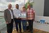 TYHA GM Jon White, marina manager Lee Gibbons and berth-holders Chris and Dave Armstrong
