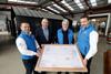 Ulster Bank business development manager Derick Wilson are Bluefield Houseboats operations director Colin Nelson, chairman Tony Reid and technical director Justin Reid