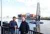 (l-r) Artemis Technologies CEO,Iain Percy OBE, and head of innovation, Mark Gillan, in Belfast Photo: Artemis Technologies