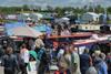 The sun shines on the Sunday crowds at the Crick Boat Show – photo: Waterway Images