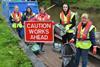 M&S staff cleaning up the canal in Burton-on-Trent – photo: Waterway Images