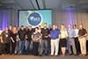 The Volvo Penta of the Americas team accepts the IBEX Innovation award