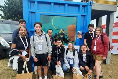 Students at the marine careers open day at Seawork 2022